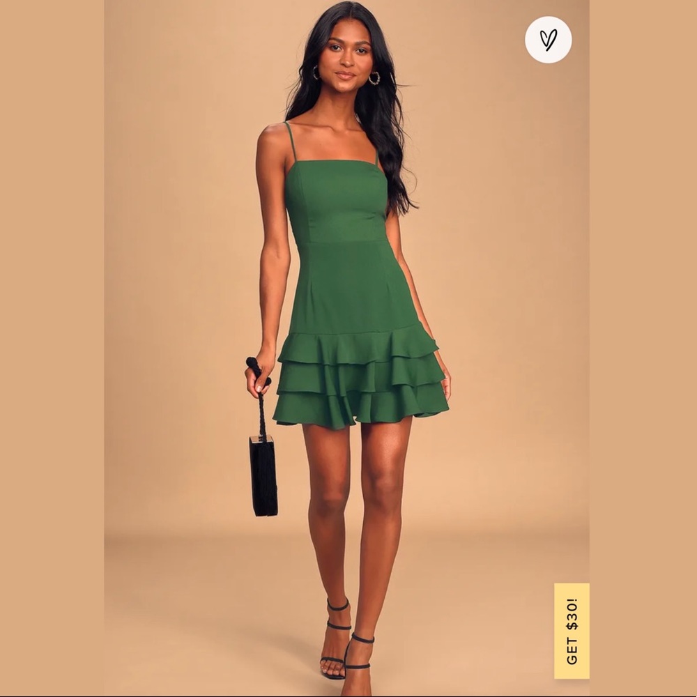 Lulus Green Mini Dress